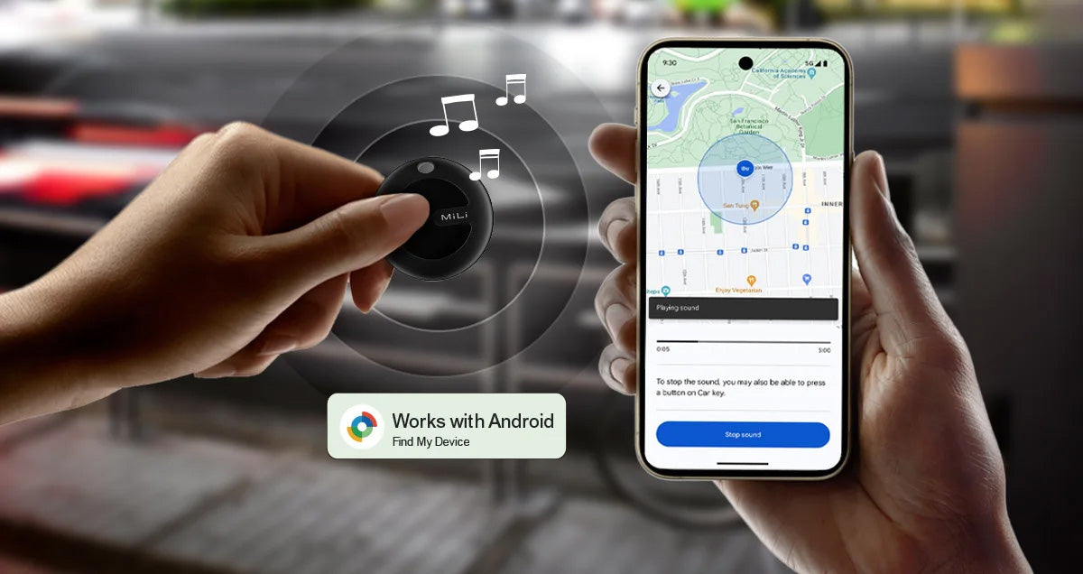 Localizador MiLi MiTag – para Android - Encontra chaves, animais, mochilas e mais Localizador MiLi MiTag – para Android - Encontra chaves, animais, mochilas e mais